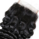 10A 5"X 5" Transparent Deep Wave Lace Closure #1B (FREE PART)