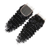 10A 5"X 5" Transparent Deep Wave Lace Closure #1B (FREE PART)