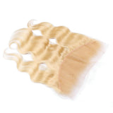 10A 13"x 4" Transparent Body Wave Lace Frontal #613 (FREE PART)