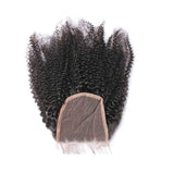 10A 5"X 5" Transparent Kinky Curly Lace Closure #1B (FREE PART)