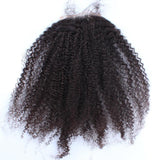 10A 5"X 5" Transparent Kinky Curly Lace Closure #1B (FREE PART)