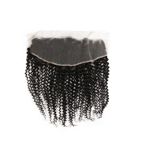 10A 13"X 4" Transparent Kinky Curly Lace Frontal #1B (Free Part)