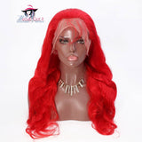 "Flame Red" 100% Human Hair Wig