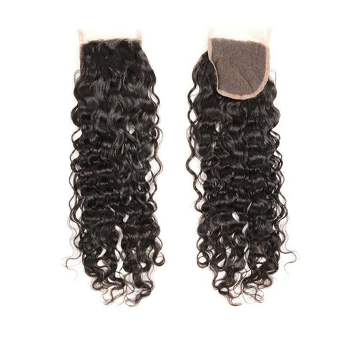 10A 5"X 5" Transparent Water Wave Lace Closure #1B (FREE PART)